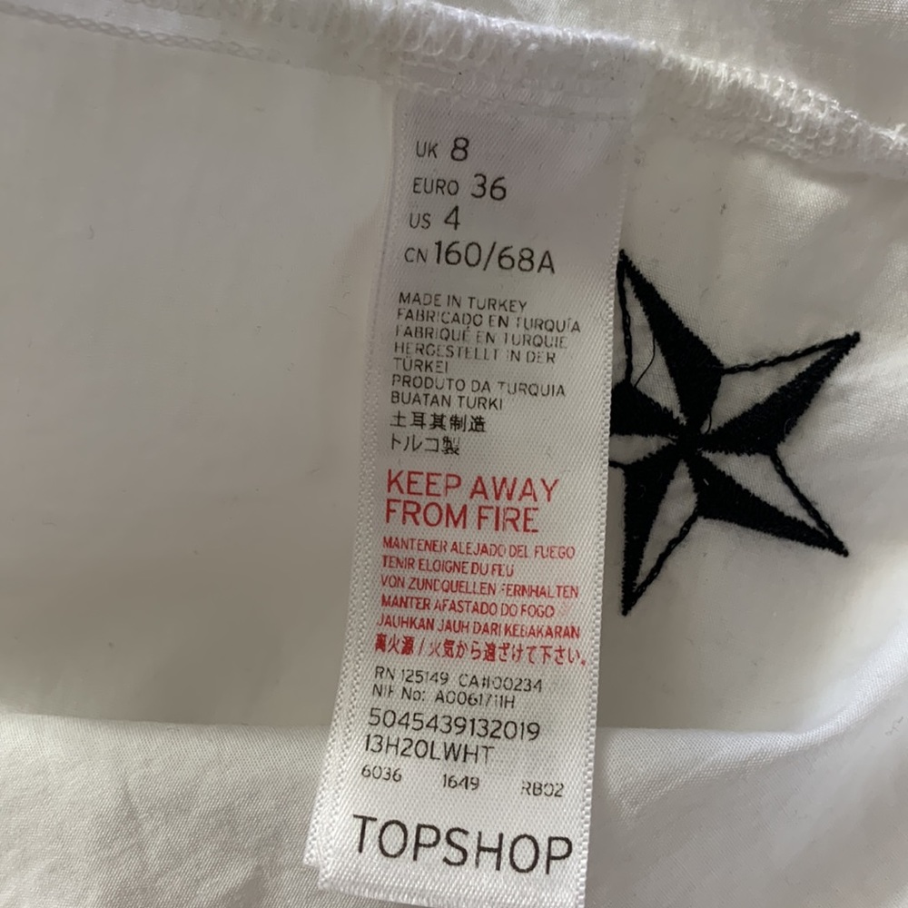 Topshop Embroidered Button Down Top - image 8